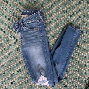 Distressed American Eagle Skinny Jeans